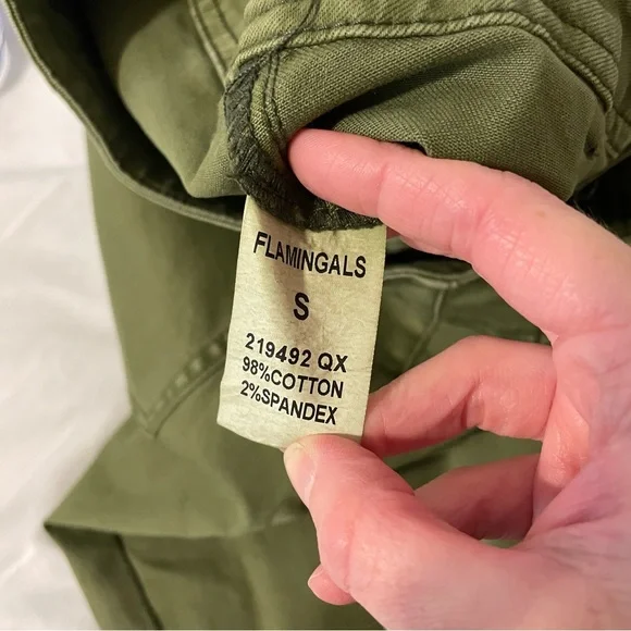 NWT Flamingals Green Wide Leg Pants Size S - Picture 5 of 5